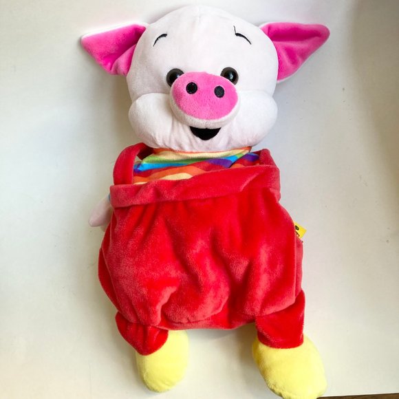 RARE European Pig Plush Stuffed Animal Norwegian Rainbow LGBT Vintage Zipper - Picture 3 of 12